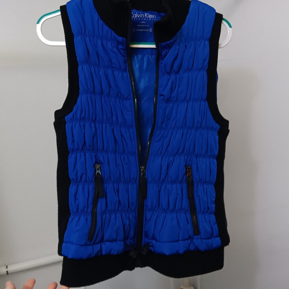 CALIN KLEIN DOWN JACKET VEST BRIGHT BLUE AND WARM XL/L